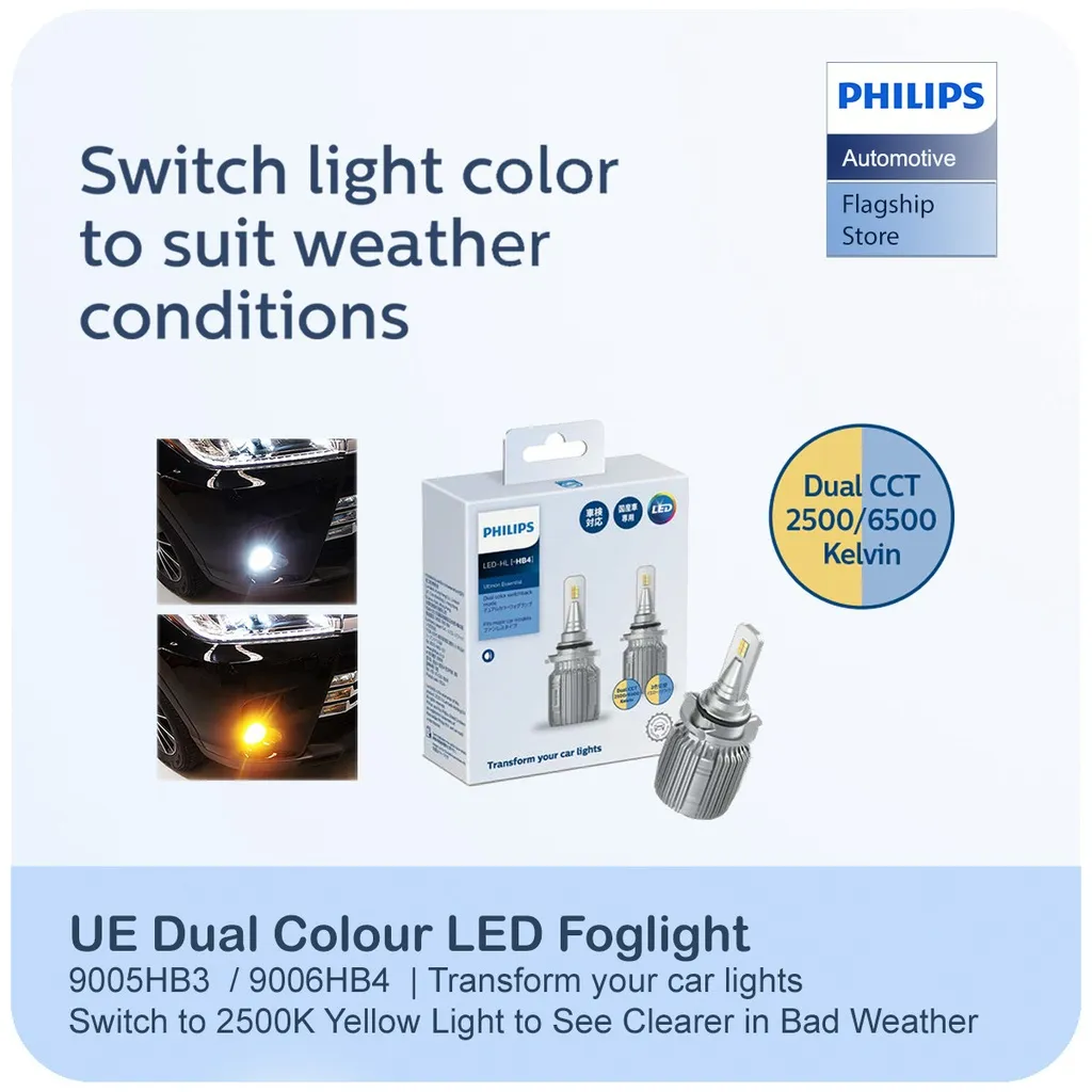 UE Dual Colour LED Fog Light HB3 HB4.webp