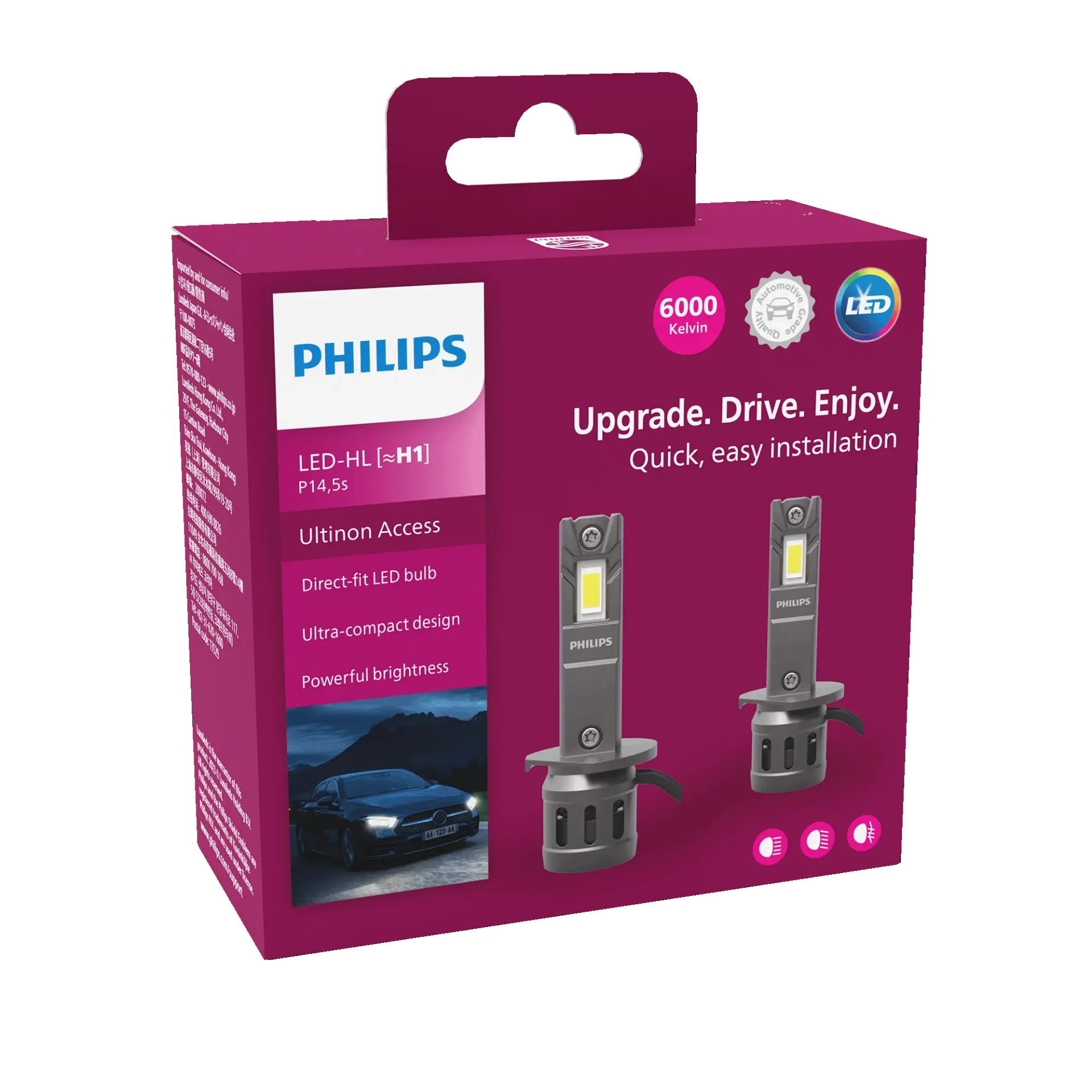 Direct-fit LED Headlights | Ultinon Access +80% Cool White - H1 (1 Set x 2 Pcs)