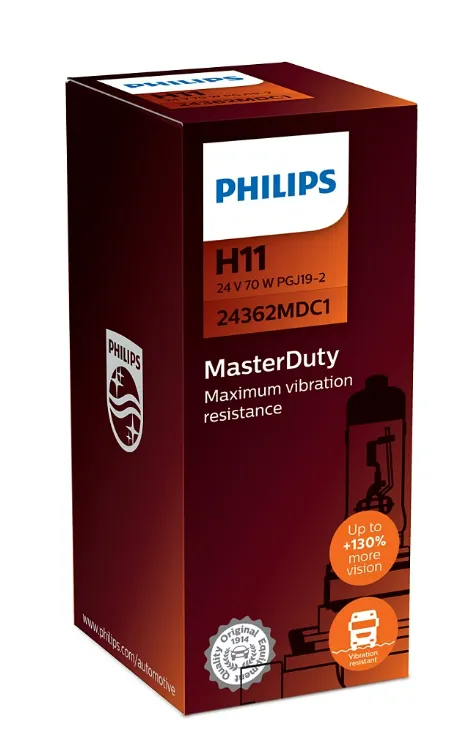 24v Headlights | Master Duty +130% - H11 (Single Bulb)