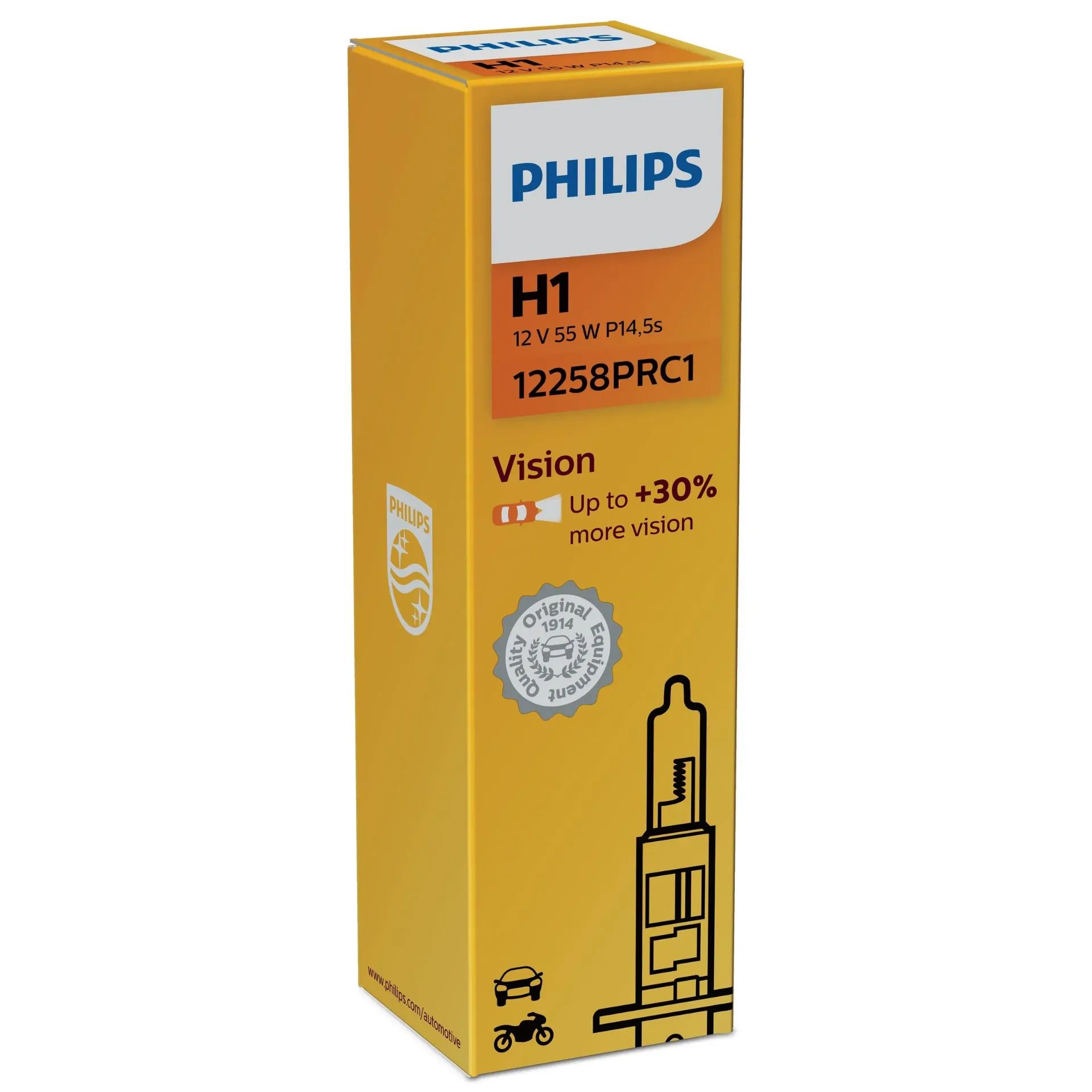 12v Headlights | Premium Vision +30% - H1 (Single Bulb)