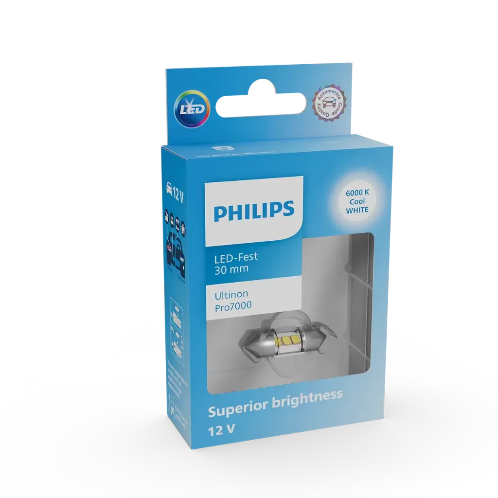 12v LED Signals | Pro7000 Festoon 30mm (30mm - 32mm) (6000K Cool White) (Single Bulb)