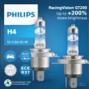 12v Headlights | Racing Vision GT200 +200% - H4 (1 Set x 2 Pcs)