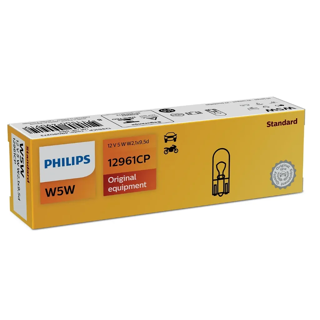 [12961CP] 12v Signals | Standard T10 W5W (Single Bulb)