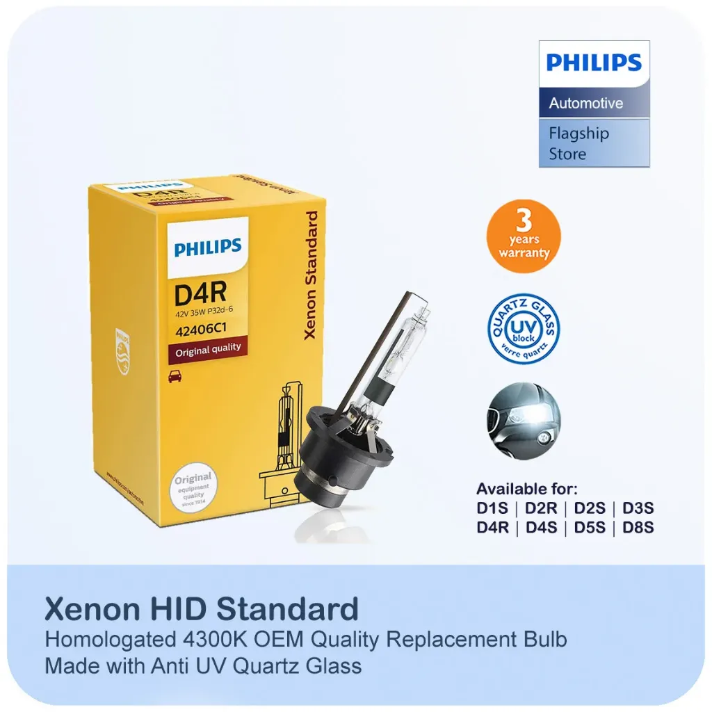 [42406C1] HID Headlights | Xenon Standard D4R (Single Bulb)