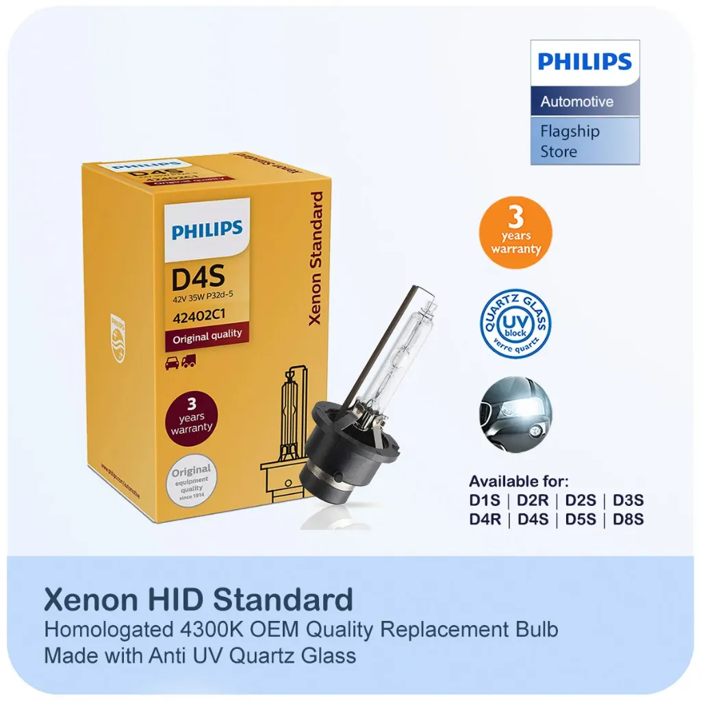 [42402C1] HID Headlights | Xenon Standard D4S (Single Bulb)