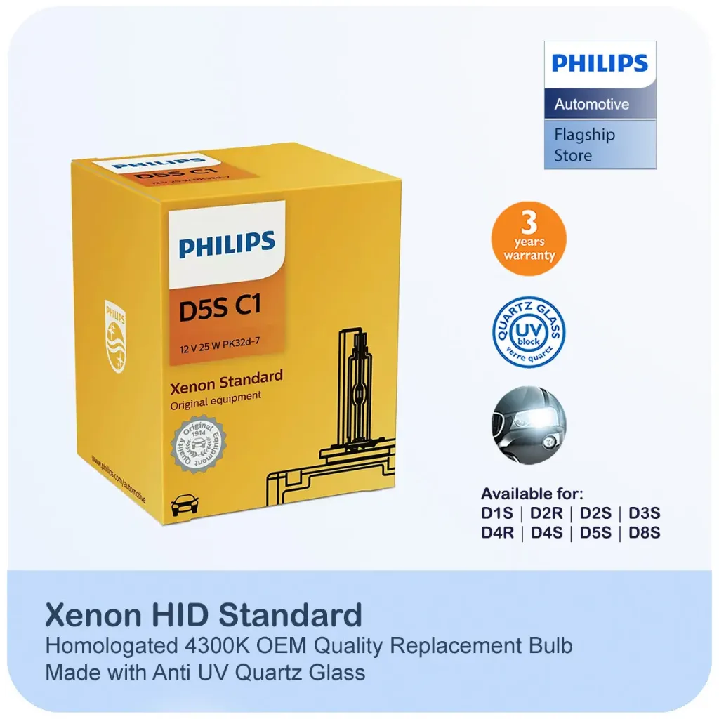 [12410C1] HID Headlights | Xenon Standard D5S (Single Bulb)