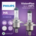 12v Headlights | Vision Plus +60% - H4 (1 Set x 2 Pcs)