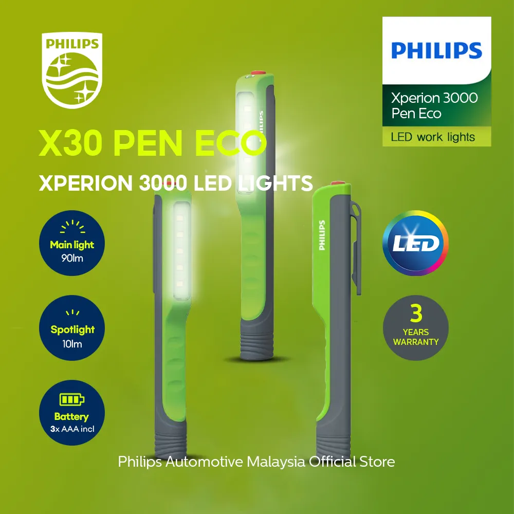 [X30PECOX1] Xperion 3000 LED Work Lights | ECO LED Penlight (Batteries Included) (1 Unit)