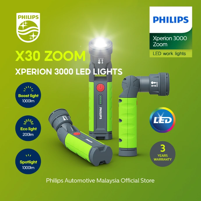 [X30ZOOMX1] Xperion 3000 LED Work Lights | Zoom (130° Flood light : 20° Spot light) (1 Unit)