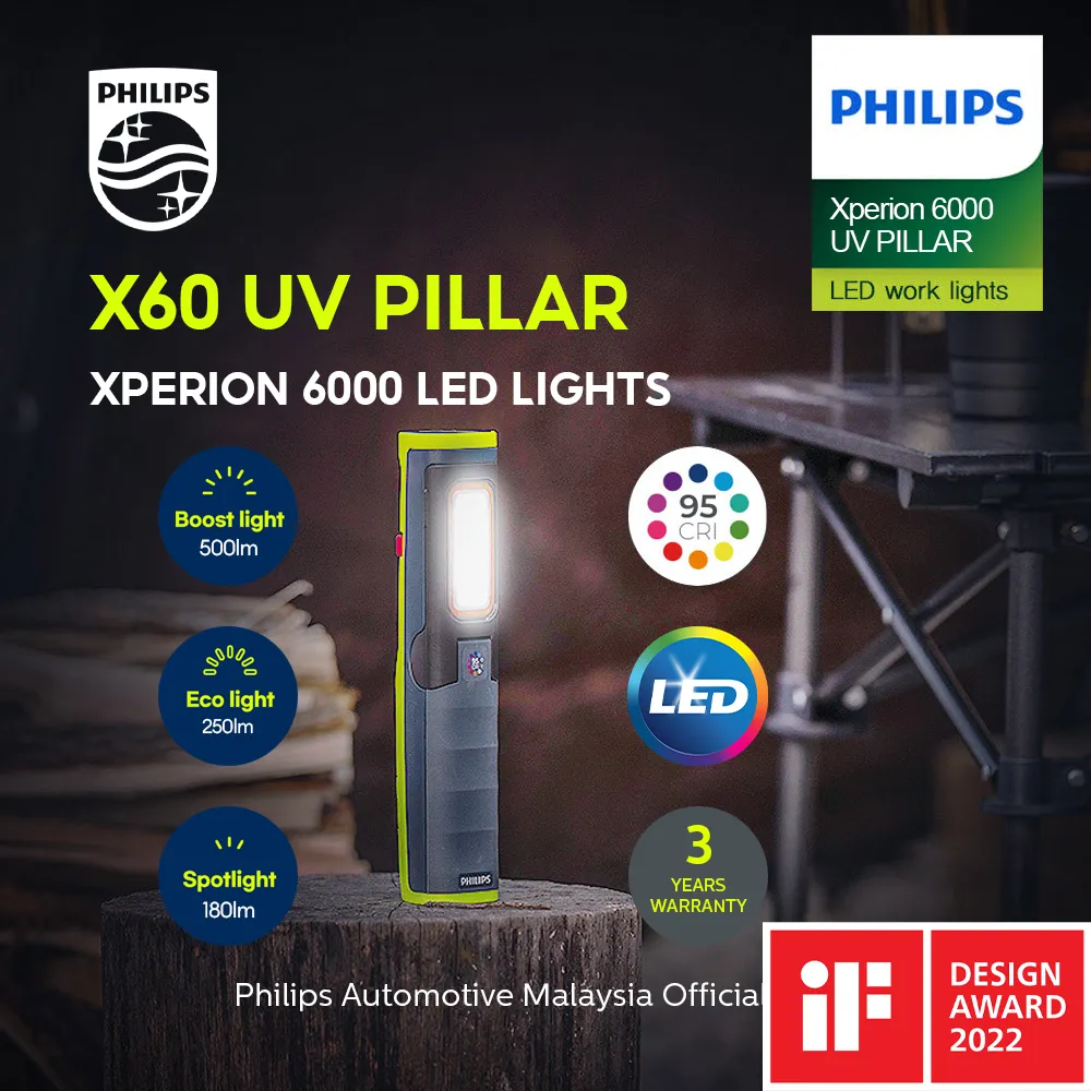 [X60UVPIX1] Xperion 6000 LED Work Lights | UV Pillar (1 Unit)