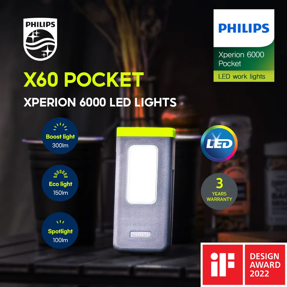 [X60POCKX1] Xperion 6000 LED Work Lights | Pocket & Flexi Hose Spot light (1 Unit)
