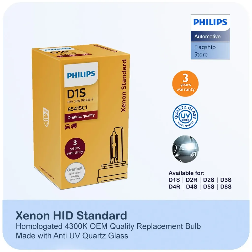 [85415C1] HID Headlights | Xenon Standard D1S (Single Bulb)