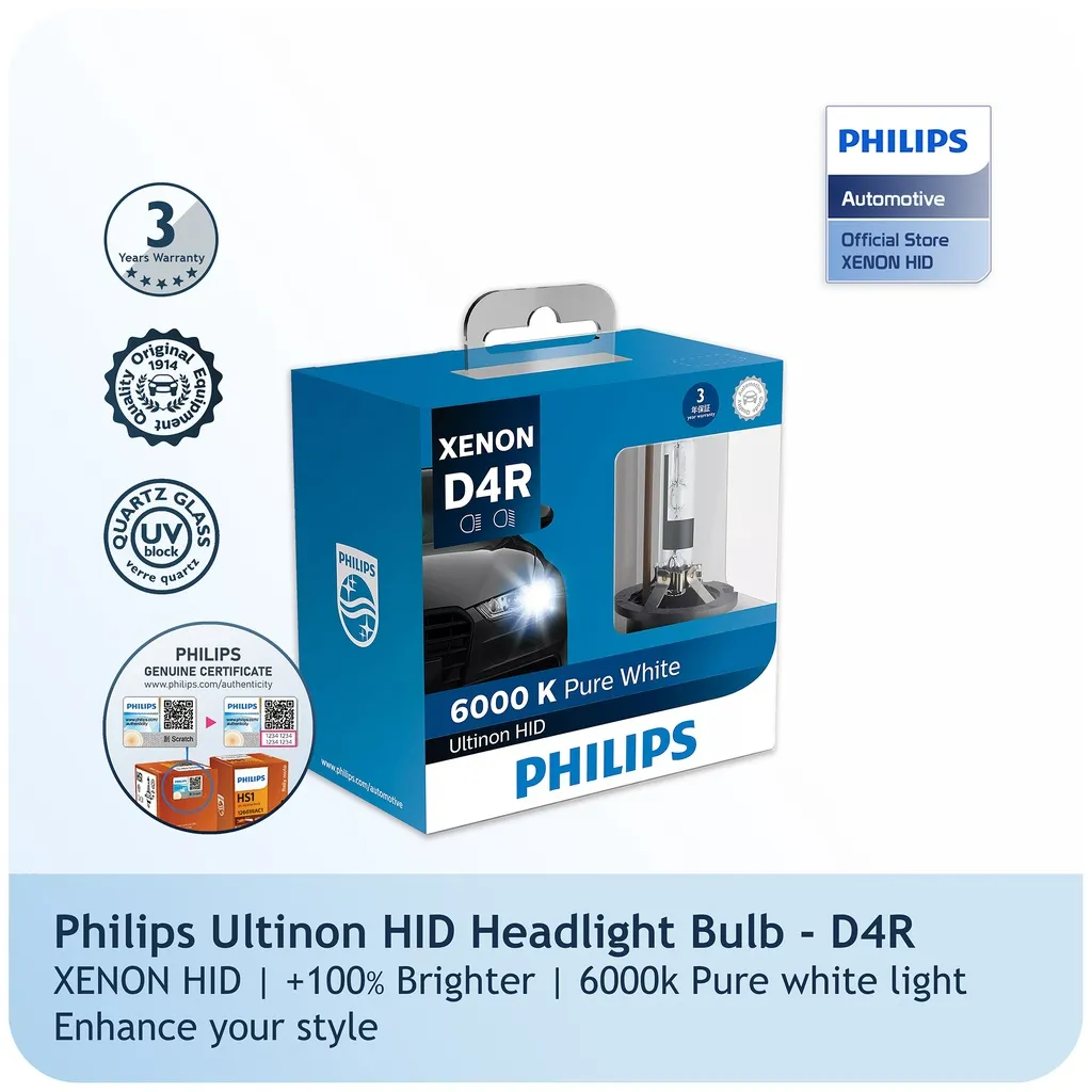 [42406WXX2] HID Headlights | Xenon Ultinon D4R (6000K Pure White) (1 Set x 2 Pcs)
