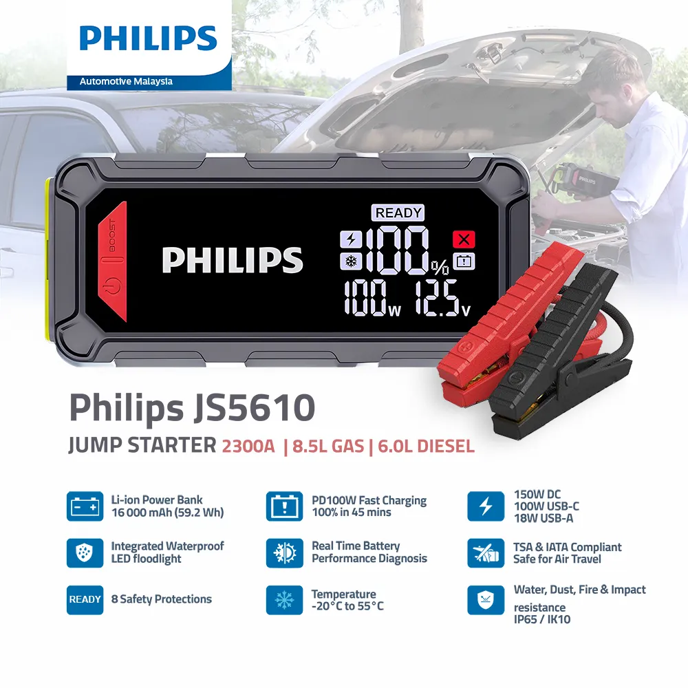 [JS5610X1] Jump Starter JS5610 2300A 16000mAh (1 Unit)
